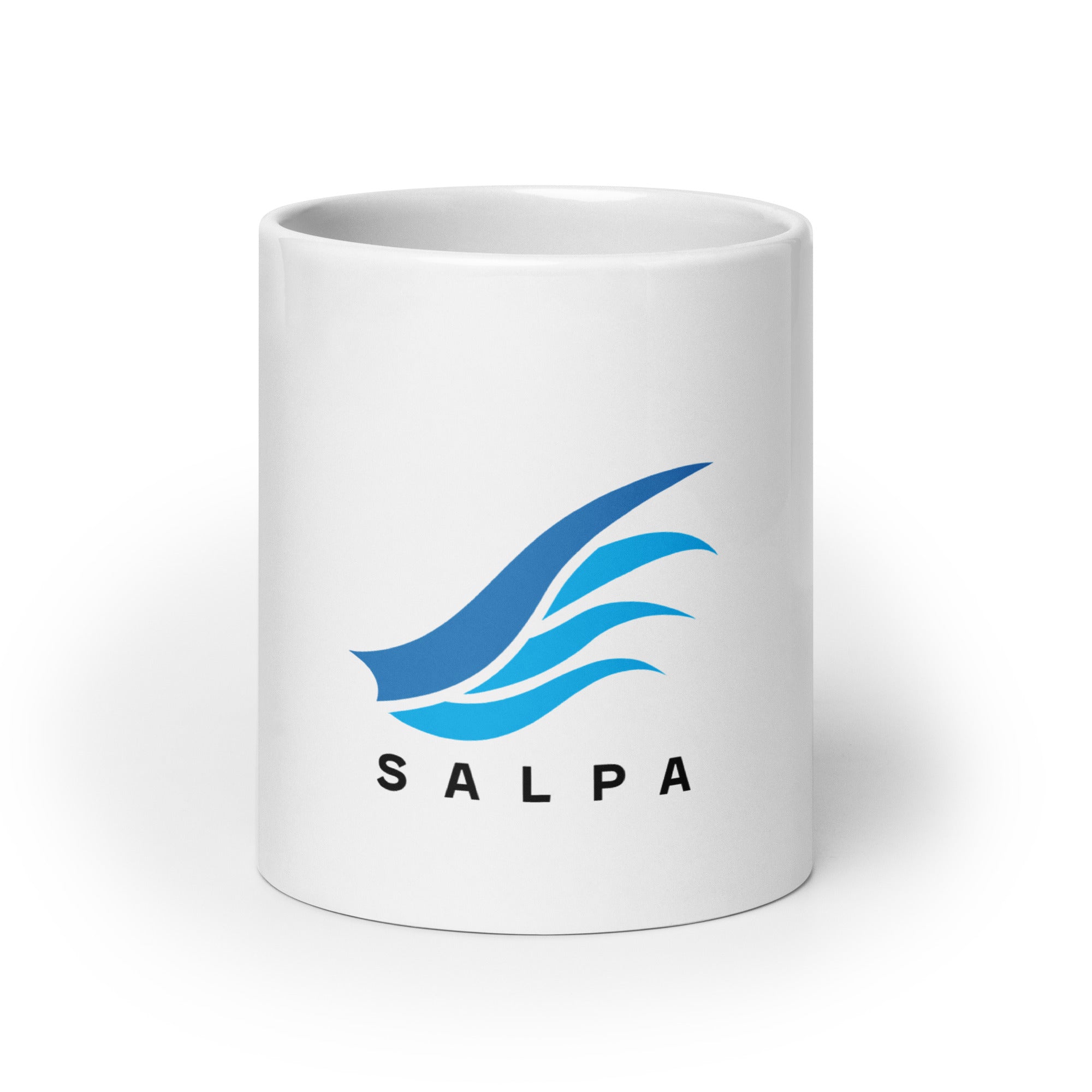 White glossy mug